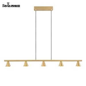 Savia Moderne En Laiton Massif Doré Lustre Pendentif Lumière avec 5 Lampe de Plafond Led <span class=keywords><strong>Suspension</strong></span> Suspendue Pour La <span class=keywords><strong>Cuisine</strong></span> - Product Image 5