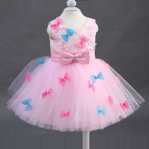 Nueva moda sin mangas baby girl <span class=keywords><strong>organza</strong></span> del vestido de boda - Product Image 3