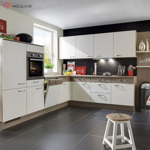Cuisine en L de petite taille, conception personnalisée, finition mélamine, armoires de cuisine, style moderne, production en usine à bas prix - Product Image 3