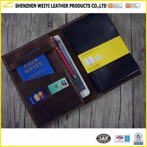 A5 ทำด้วยมือหนังไดอารี่ฝาครอบโฟลเดอร์สำหรับ <span class=keywords><strong>IPad</strong></span> มินิ - Product Image 5