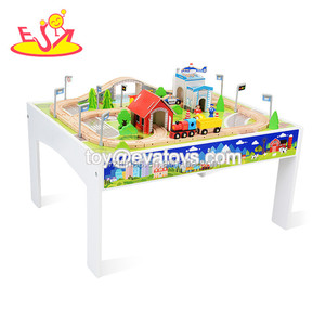 2023 all'ingrosso attività per bambini tavolo da treno in legno per bambini in età prescolare tavolo da treno in legno W04C069 - Product Image 3