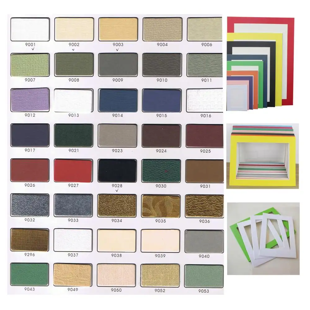 Hualun Guanse Wholesale Uncut Mount Matboard for Picture Frames,photo Frames Iron Craft Paper Photo Frame Die Cutting Printing