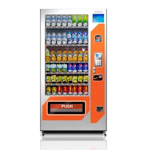정면 결합 자동 판매기 찬 음료 상인 유리 XY-DLE-10C Clod 음료 자동 판매기 380kg 220v