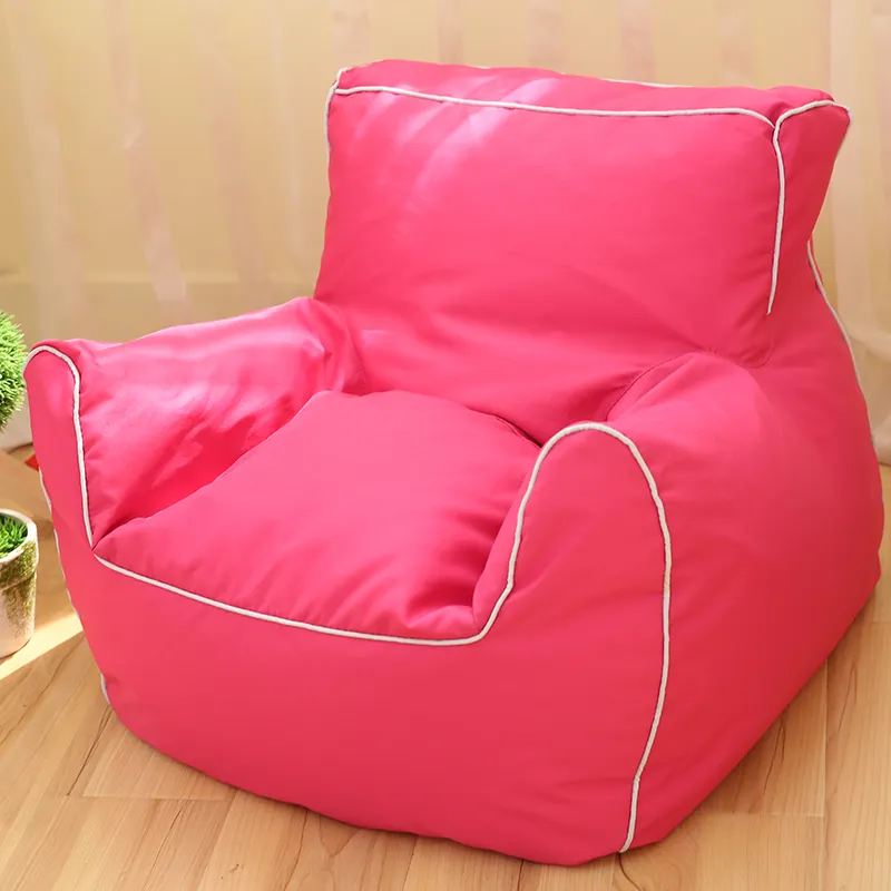 Sillón portátil de tamaño pequeño para niños y niñas, bolsa de frijoles rosas, 2016