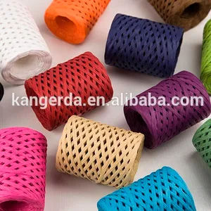 Paper raffia rope COEDA and twine twisted paper raffia string for gift and packaging support oem customized carton