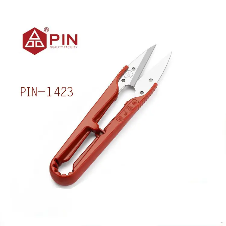 Patent Ürünleri PIN-1423 Paslanmaz Çelik Iplik Makas Plastik Saplı Iplik Düzeltici Terzilik Küçük Makası 107mm