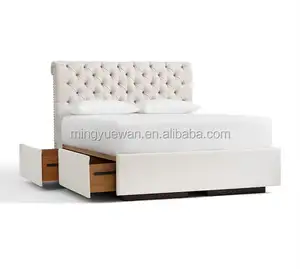 Kpop — base de chambre à coucher avec tiroirs, mobilier d'intérieur en tissu renard