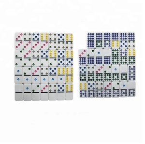 Dominos en mélamine de taille jumbo à double numéro neuf avec pièces à pois de couleur ivoire pour <span class=keywords><strong>jeux</strong></span> et ensembles à grande échelle (écologique) - Product Image 2
