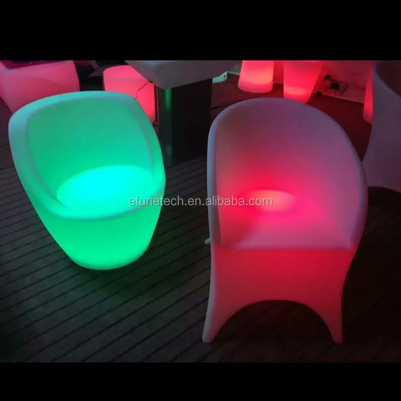 Eco-friendly in plastica acrilica di colore morbido luce illuminato a led kids party party sedie mobili per bambini