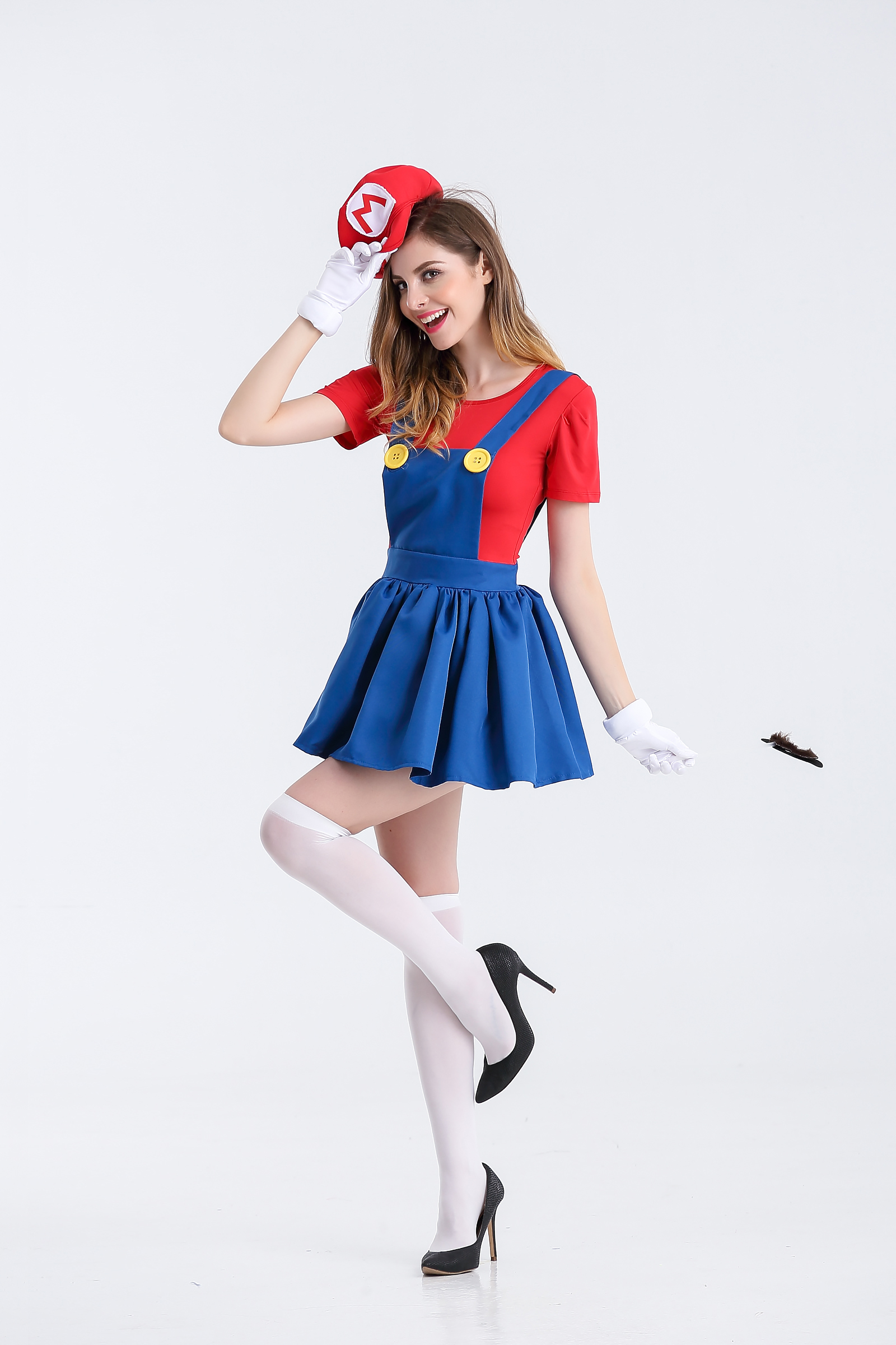 knee length dresses for ladies SUPER MARIO WOMENS HALLOWEEN COSTUME – SHOP DDMINE main image 1