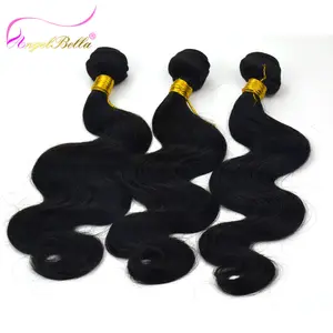 Angelbella pelo indio extensiones proveedor por mayor de materia prima sin procesar Virgen pelo humano indio Natural - Product Image 1