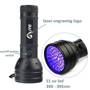 Détecteur de feu pour <span class=keywords><strong>chien</strong></span>, tache sèche d'urine, Bug de lit 51 LED 395nm UV Ultraviolet, lampe de poche, torche UV - Product Image 2