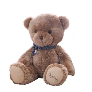 Disesuaikan Abu-abu dan Mawar Yang Indah Mewah Besar Teddy Bear Plush Mainan Beruang Bantal untuk Hadiah Ulang Tahun