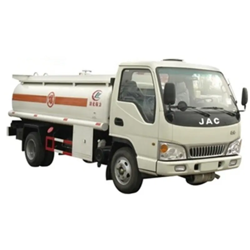 Aluminium alloy 6000 liters JAC 6m3 diesel tanker trucks for sale