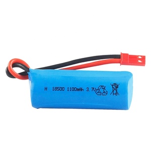 <span class=keywords><strong>18500</strong></span> 3.7V 1100MAh 15C แบตเตอรี่ Li-Ion พร้อมขั้วต่อ Jst สำหรับของเล่น FT008 H227-33 - Product Image 1