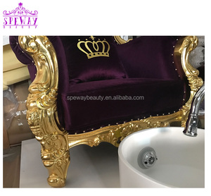 Chaise de massage des pieds spa pédicure avec lavabo blanc pour trône princesse manucure moderne et professionnelle de luxe violet - Product Image 4