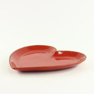 Plaques naturelles en céramique, pièces, en forme de cœur rouge, jupon rond pour application de mariage - Product Image 2