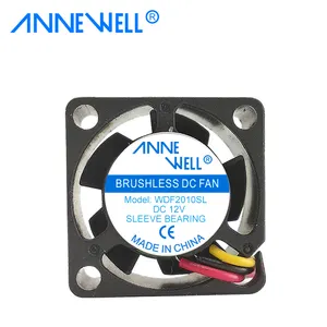 De alta velocidad de 20000 Rpm 70000 horas Daul rodamiento de bolas de 5v 12v Dc 2010 20x20x10mm sin escobillas Axial ventilador de refrigeración