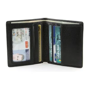 soft leather nice credit card ID window card wallet bill compartment men wallet
