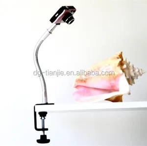 Flexible Webcam Gooseneck stand with clamp arm mount holder for camera using Flex Metal Tubing China