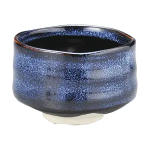 批发手工制作的浅蓝色陶瓷碗抹茶