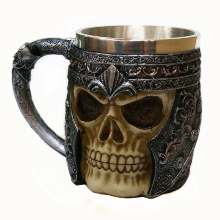 Zogift novedad Halloween party bar KTV tema restaurante 3D esqueleto con mango para cerveza café hombres - Product Image 5
