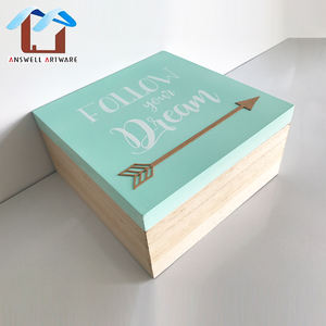 Bán Buôn Giá Rẻ Lover Nhỏ Bằng Gỗ Lưu Trữ Hộp Quà Tặng Crate Với Kim Loại Đầu Mũi Tên Mô Hình Trang Trí Nội Thất Nắp - Product Image 4