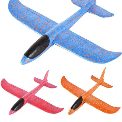 Juguete de avión de espuma EPP para niños, juguete infantil planeador de lanzamiento al aire libre, juguete de 48CM