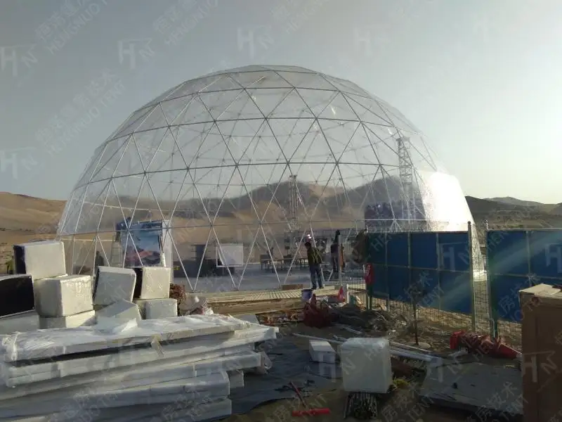 Luxury four season stargazing geodesic dome tents prefab house safari tent yurt igloo for camping with waterproof PVC