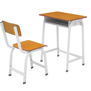 Chaise de bureau partielle en bois, siège simple d'école, bon marché
