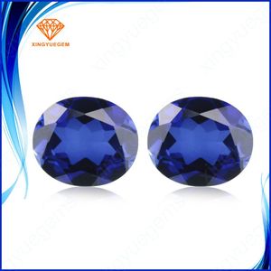 Échantillon Gratuit de Pierres Précieuses en Gros 35 #   <span class=keywords><strong>Saphir</strong></span> bleu <span class=keywords><strong>synthétique</strong></span> en corindon taille émeraude - Product Image 5