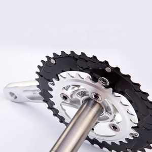 AZ9-AD710 Nero anodizzato argento anodizzato in lega di alluminio 10 velocità mountain bike manovella 170 millimetri 175 millimetri guarnitura - Product Image 3