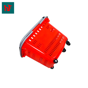 MOQ 20 PCS <span class=keywords><strong>4</strong></span> <span class=keywords><strong>Roues</strong></span> 40L <span class=keywords><strong>Panier</strong></span> à roulettes <span class=keywords><strong>avec</strong></span> poignée, <span class=keywords><strong>Panier</strong></span> à roulettes en plastique pour supermarché <span class=keywords><strong>avec</strong></span> <span class=keywords><strong>4</strong></span> <span class=keywords><strong>roues</strong></span> - Product Image 3