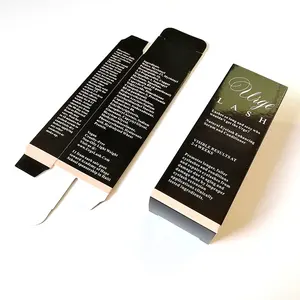 ZPT11-41ローズゴールドカラー印刷光沢のある黒い紙カード空の化粧品フェイシャルクリームスキンケア製品包装ツールボックス