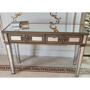 Antique miroir de sculpture table miroir console