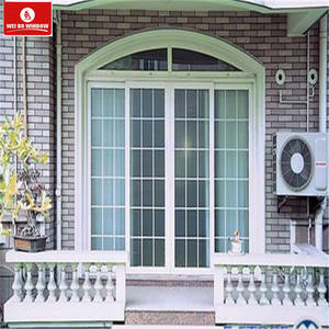 현대 클래식 PVC 주방 슬라이딩 도어 OEM 다크 브라운 흰색 맞춤형 플라스틱 + 유리 이중 유약 강화 유리 물 인테리어 - Product Image 6