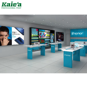 Exhibidor de Madera para Teléfonos Móviles a <span class=keywords><strong>Precio</strong></span> de Fábrica, Vitrina para Mostrador de Tienda de Celulares, Diseño de Interiores - Product Image 1