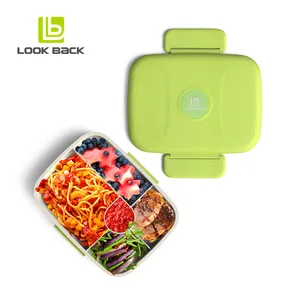 2023 Neue Produktideen Großhandel Lunchbox 5-fach versiegelte Eco Kids Bento Lunchboxen BPA Free Air tight Bamboo Lunchbox