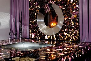 Tấm Tường Có Đèn Nền Tự Nhiên Cao Cấp Sang Trọng Mặt Bàn Bằng Đá Mã Não Màu Xám - Product Image 5