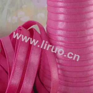 3/8" Colorful Plush Satin Nylon Bra Elastic Webbing