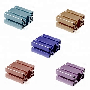 Profilati in alluminio industriale <span class=keywords><strong>50x100mm</strong></span> 6000 serie quadrato a fessura a T in alluminio estruso profilo per 50100 Rack di stoccaggio