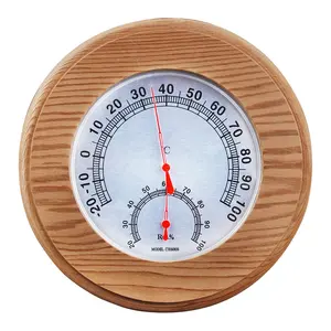 Alphasauna Dry Steam Room Accessories Wooden Thermometer And Hygrometer