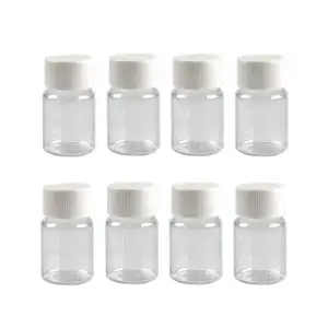 15 ML 0.5OZ Plastic Clear Pill Bottles Empty Capsule Container mit White Screw Cap