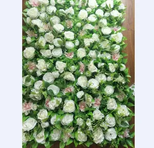 결혼식 로맨틱 사진 배경을위한 3D 식물 꽃 벽 배경