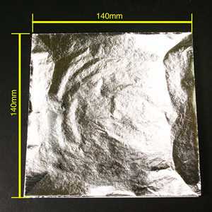 14X14 cm 모조 실버 리프 호일 시트 1000 시트 이탈리아 알루미늄 잎 홈 장식 고품질 - Product Image 4