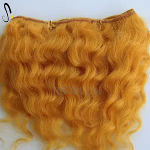 Großhandel Hohe Qualität für Mohair Schuss für DIY Puppe Perücken Tiefes Wellenförmiges Mohair Haar Perücke Topper