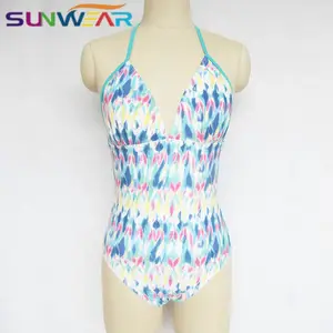 Oem 200pcs स्वनिर्धारित महिला फीता-अप swimwear के 1 टुकड़ा बिकनी धूप swimsuits