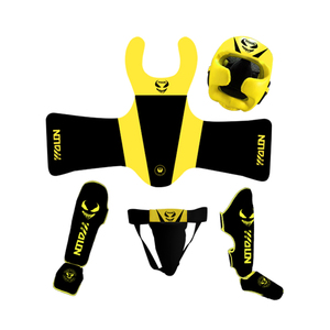 Équipement <span class=keywords><strong>de</strong></span> protection Wolon en cuir PU pour l'entraînement au Sanda, jaune/rouge, taille M/L, pour la <span class=keywords><strong>boxe</strong></span> et la <span class=keywords><strong>salle</strong></span> <span class=keywords><strong>de</strong></span> <span class=keywords><strong>sport</strong></span> - Product Image 1
