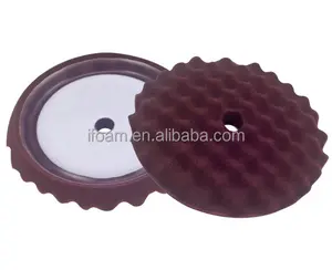 High quality Curved back recessed back 8.5inch Waffle Self-Centered cutting foam buffing Pads for car polishing