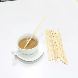 Оптовые продажи для окружающей среды палочка для размешивания кофе мешалка-88mm 90mm disposable bamboo coffee stirrers high quality coffee powder mixer with paper individual packing